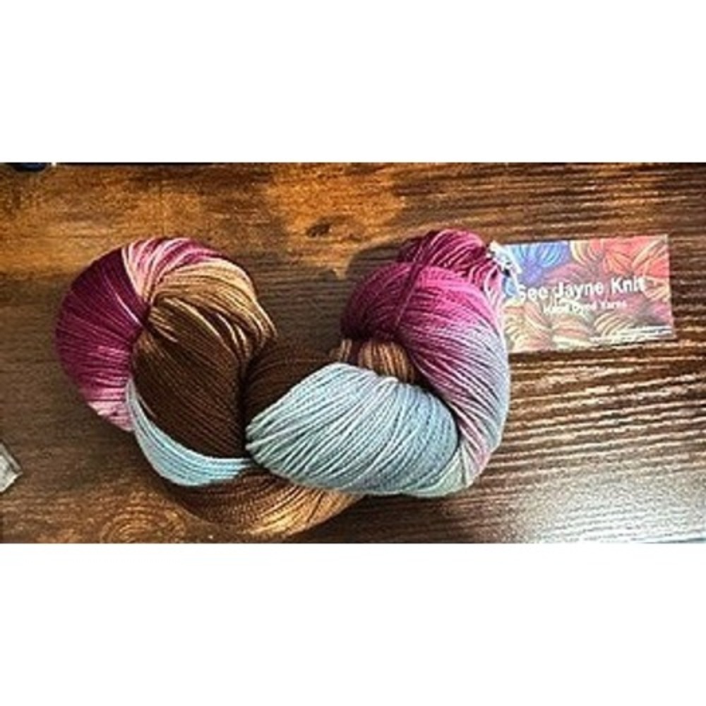 See Jayne Knit Hand Dyed Yarn Multicolor New Variegated Hank Artisanal Wool